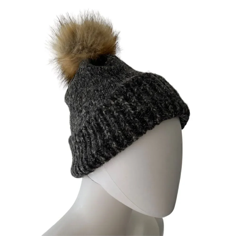 Bula Wool-blend Beanie with Pompom, OS - Picture 5 of 7